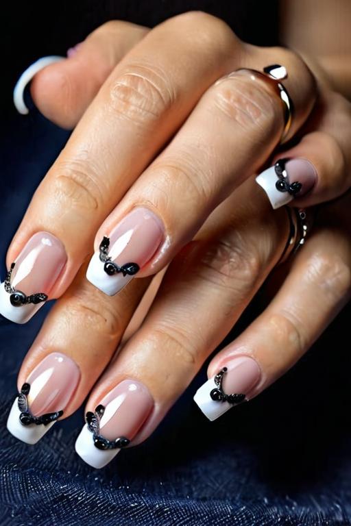 French Tip Nail Art Ideas 25