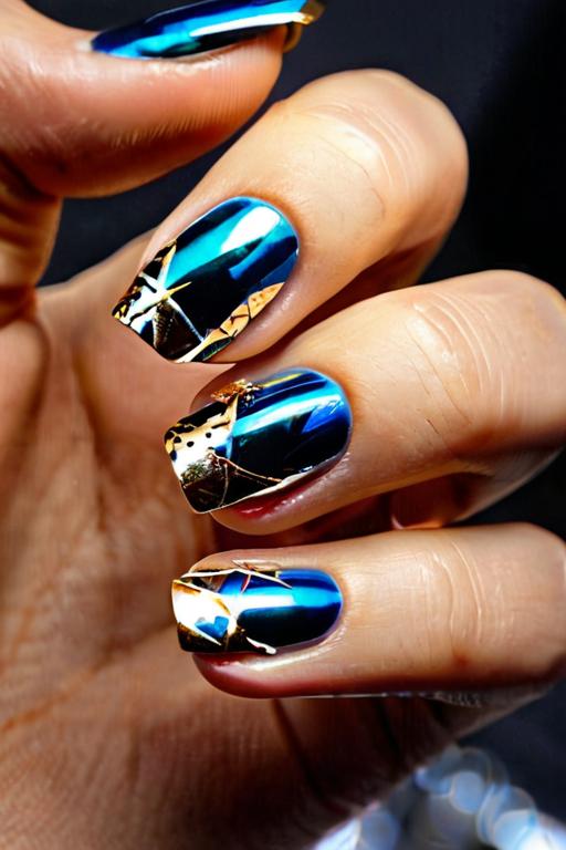 Nail Foil Art Ideas 26