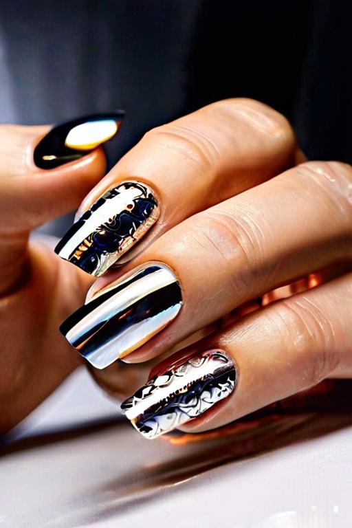 Nail Foil Art Ideas 29