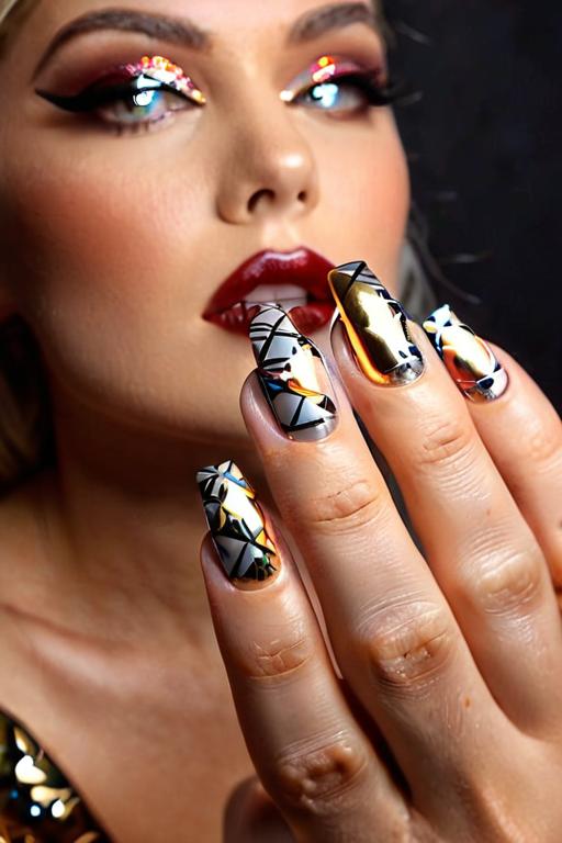 Nail Foil Art Ideas 6