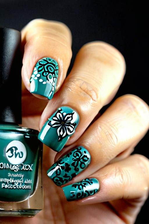 Nail Stamping Polish Art 4