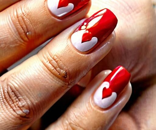 Nail Stickers With Heart Design 1