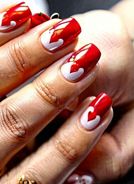 Nail Stickers With Heart Design 1