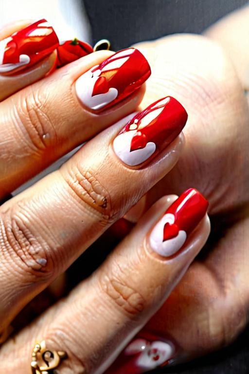 Nail Stickers With Heart Design 1