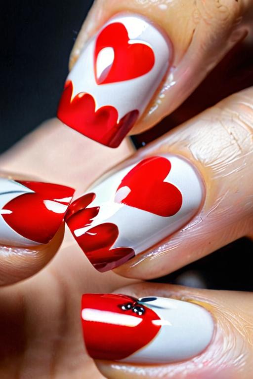 Nail Stickers With Heart Design 11