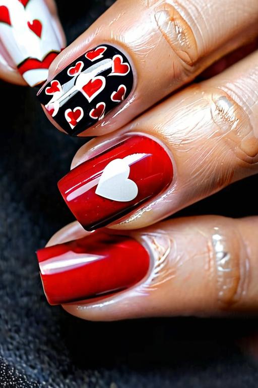 Nail Stickers With Heart Design 15