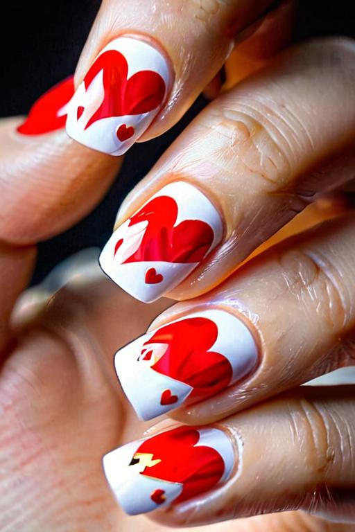 Nail Stickers With Heart Design 16