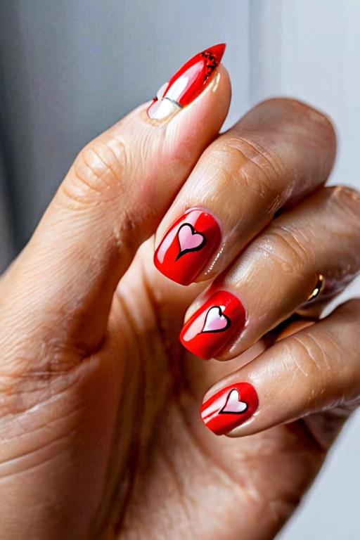 Nail Stickers With Heart Design 18