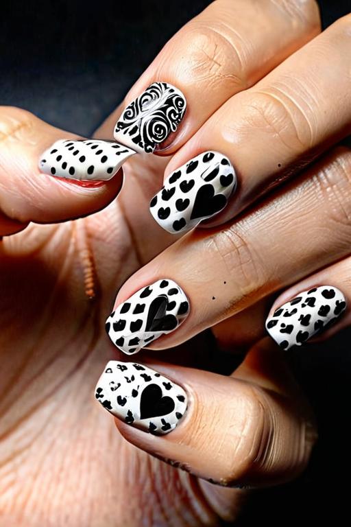 Nail Stickers With Heart Design 20