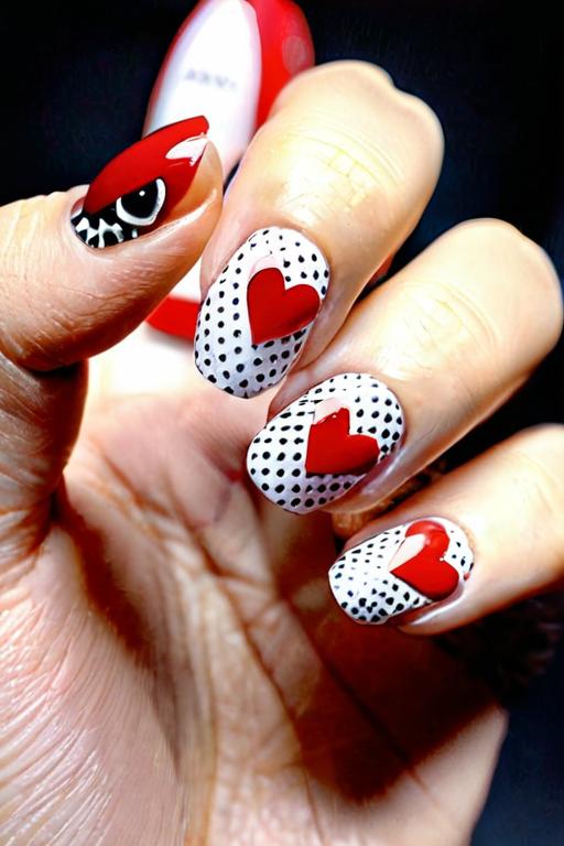 Nail Stickers With Heart Design 22