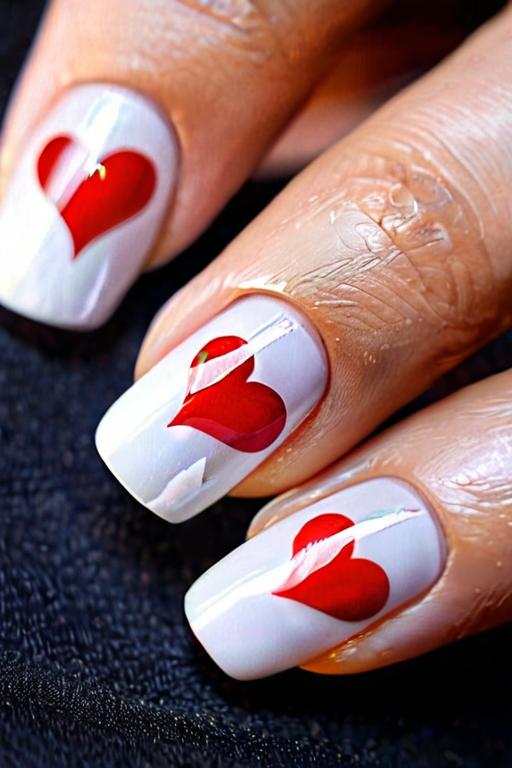 Nail Stickers With Heart Design 25