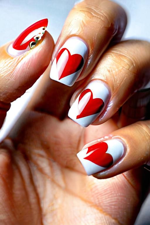 Nail Stickers With Heart Design 29