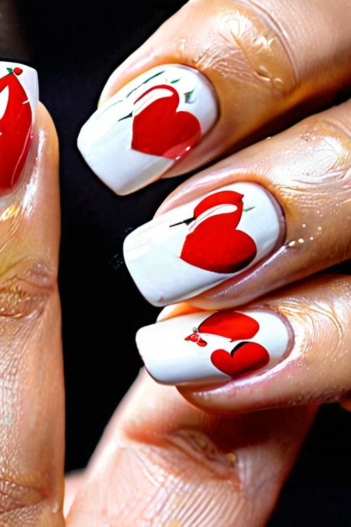 Nail Stickers With Heart Design 4