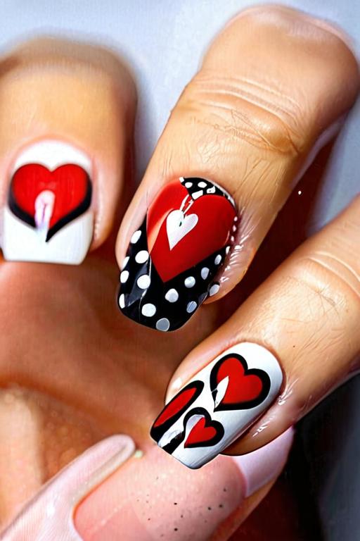 Nail Stickers With Heart Design 5