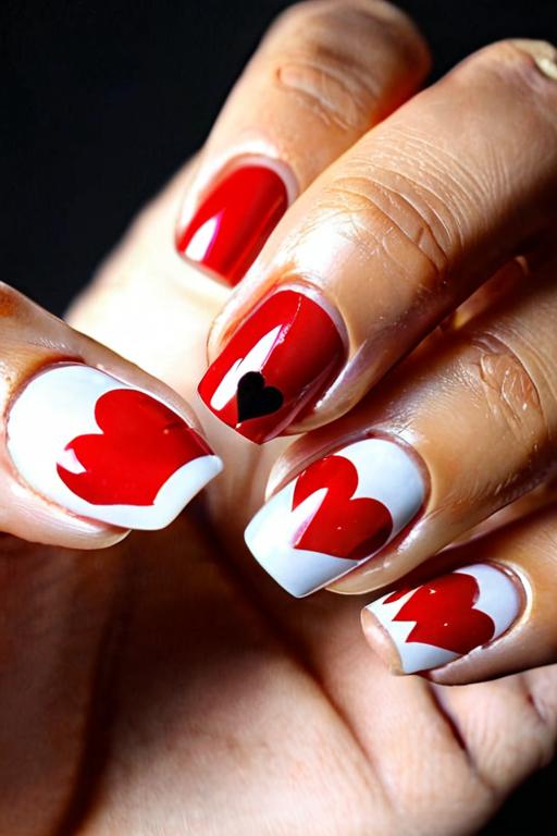 Nail Stickers With Heart Design 7