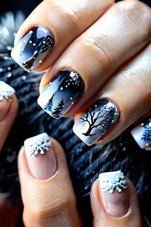 Winter Nail Art 3