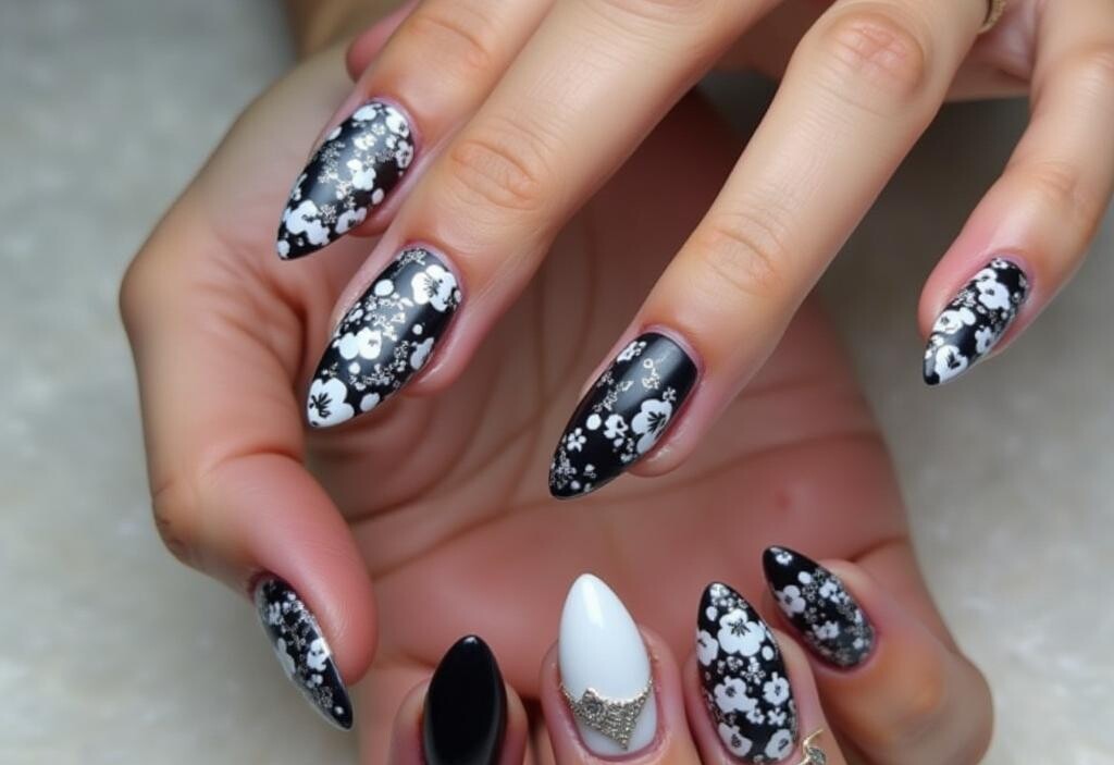 Black And White Nail Designs 1