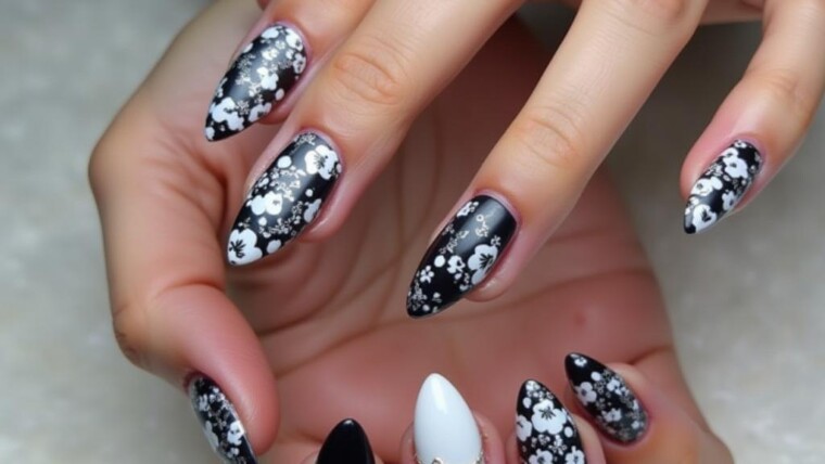 Black And White Nail Designs 1