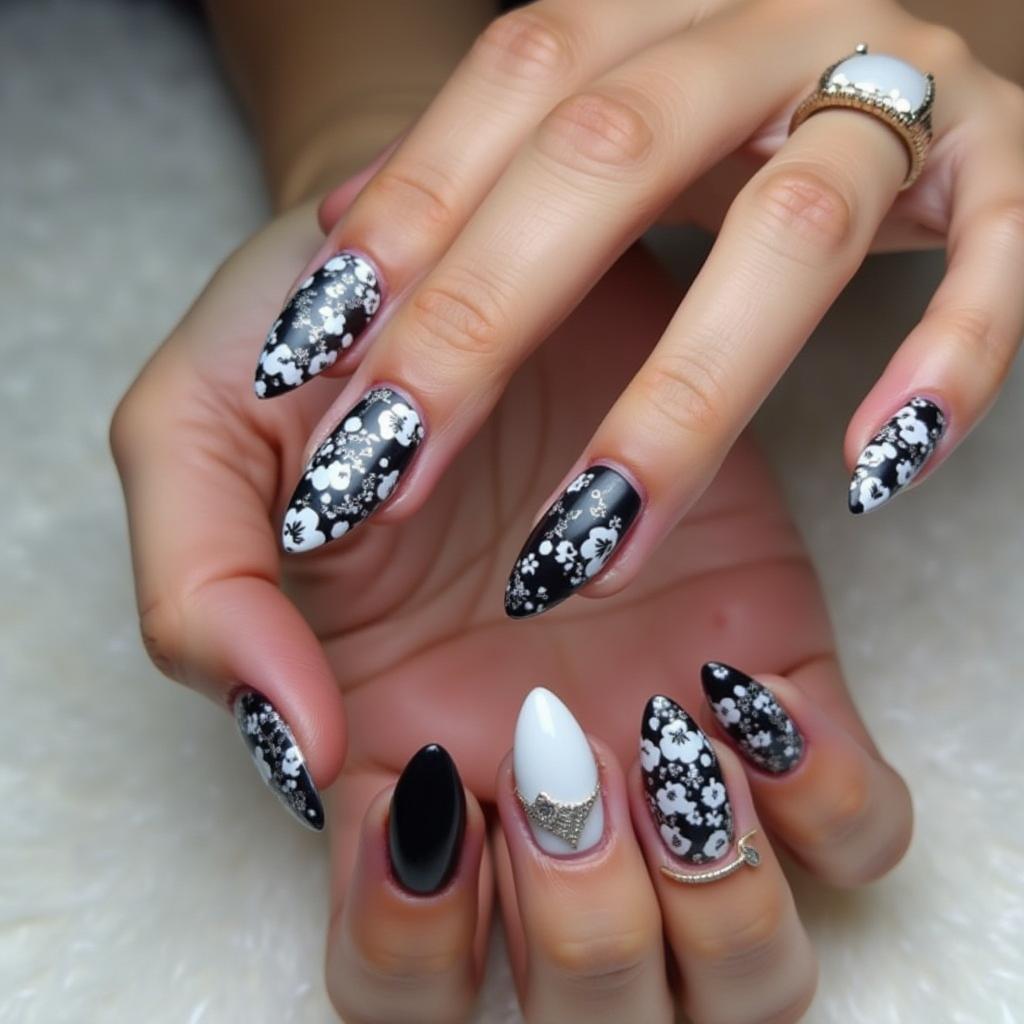 Black And White Nail Designs 1