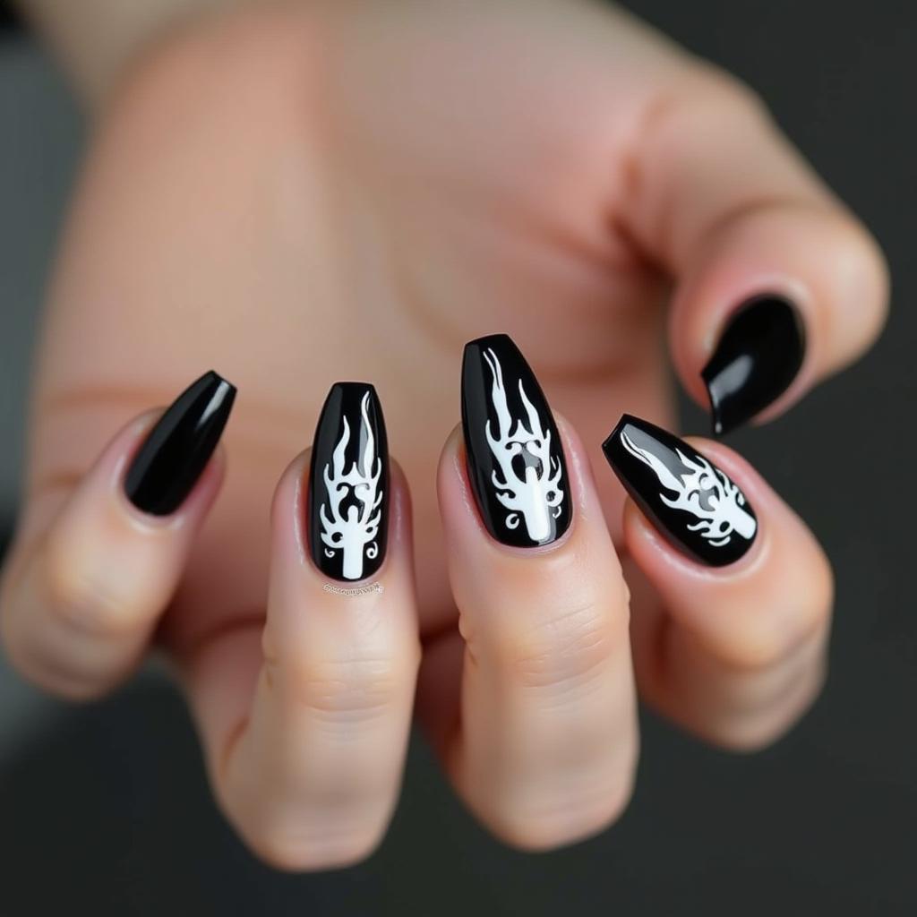 Black And White Nail Designs 11