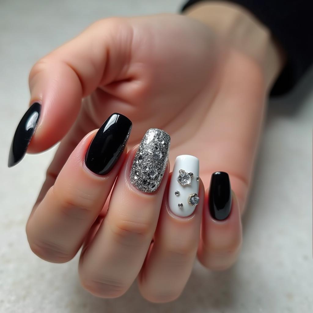 Black And White Nail Designs 14