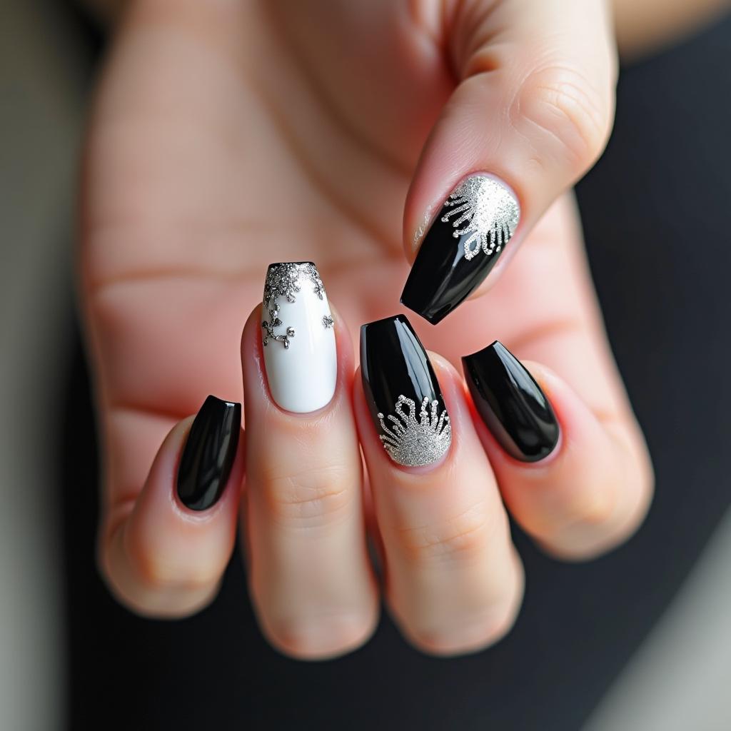 Black And White Nail Designs 4