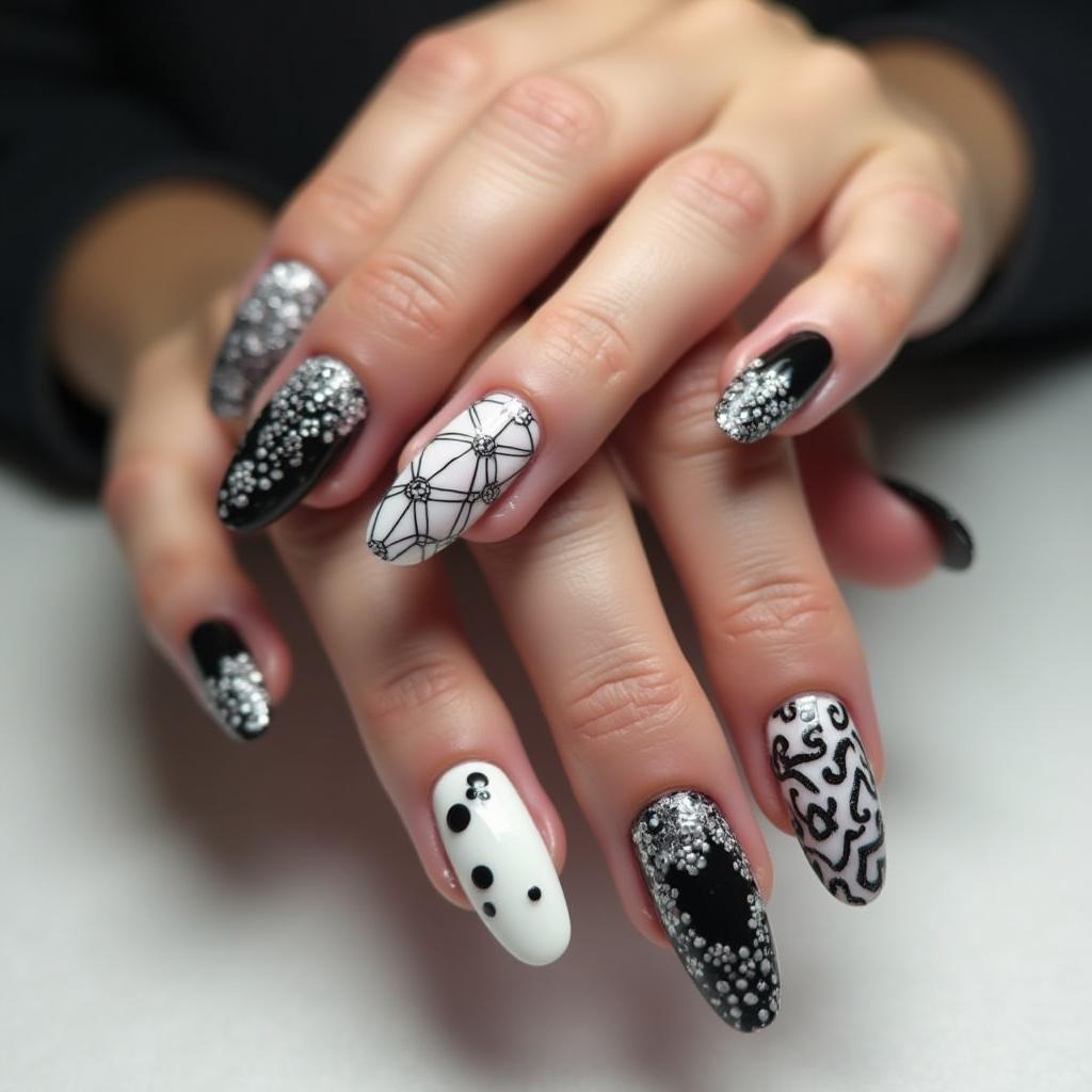 Black And White Nail Designs 5