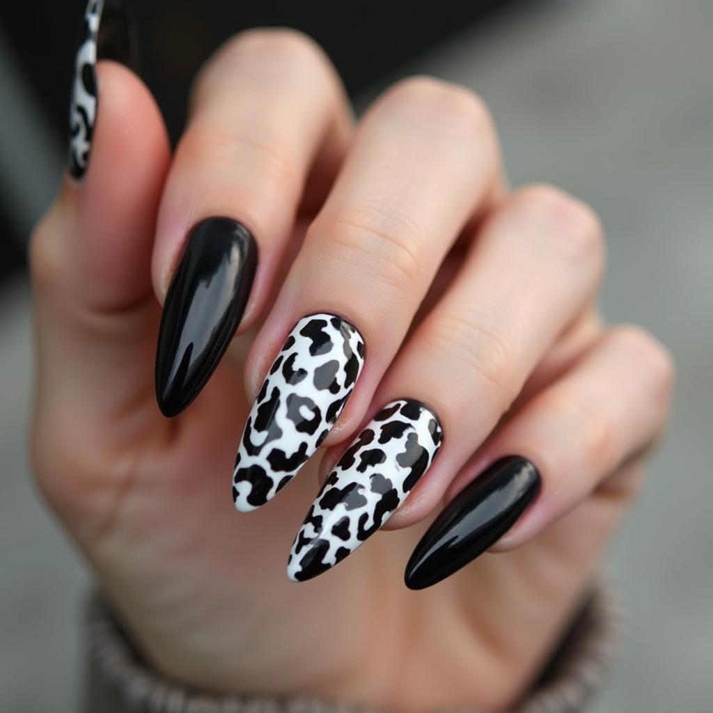 Black And White Nail Designs 7