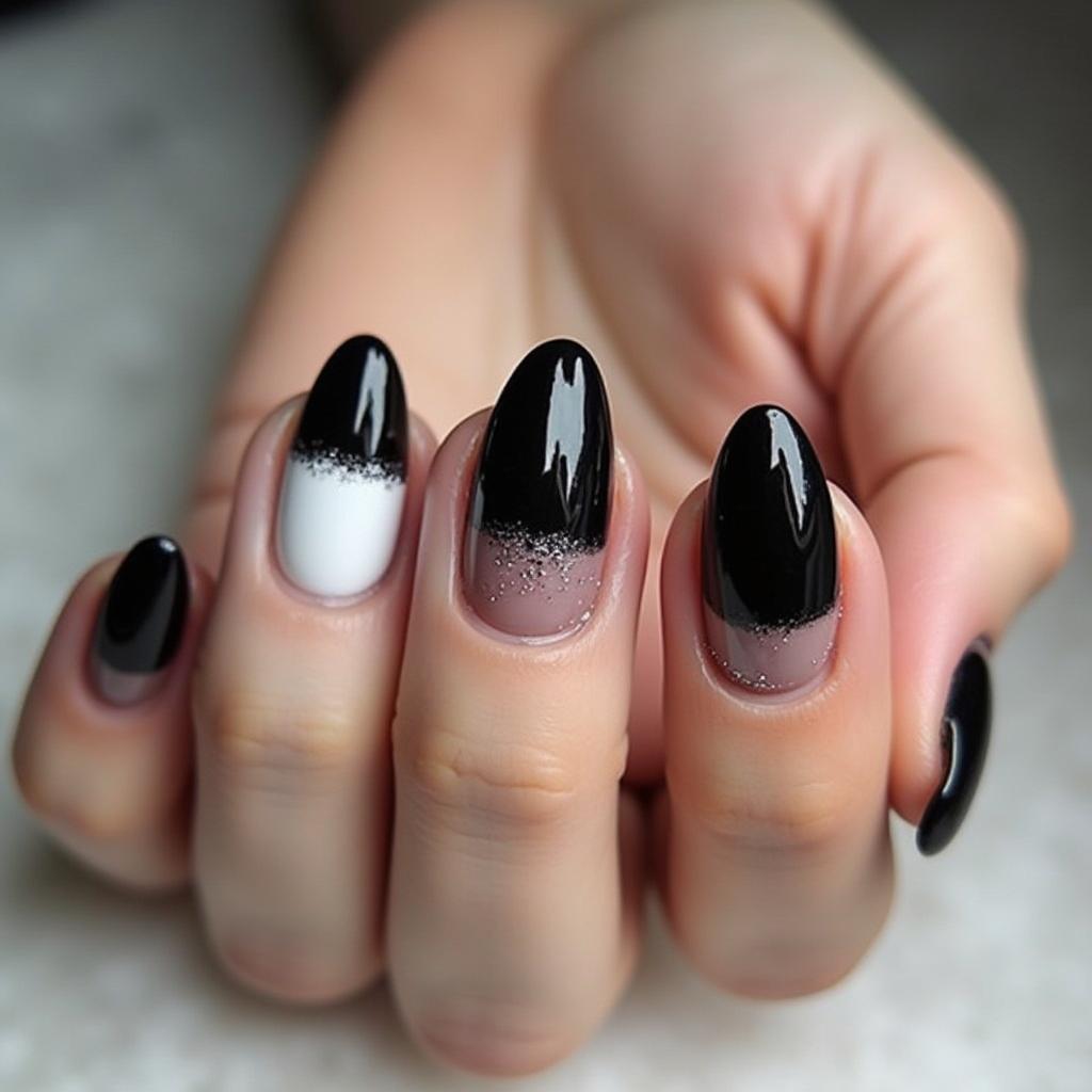 Black And White Nail Designs 8