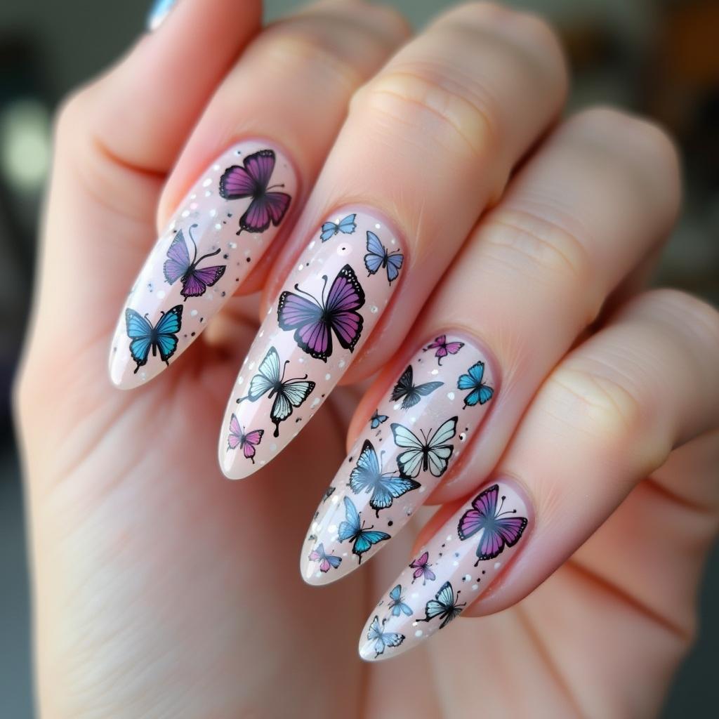 Butterfly Nail Stickers Masterpiece 17