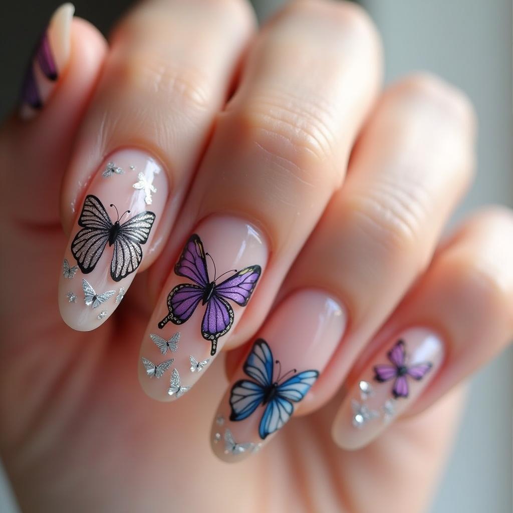 Butterfly Nail Stickers Masterpiece 24