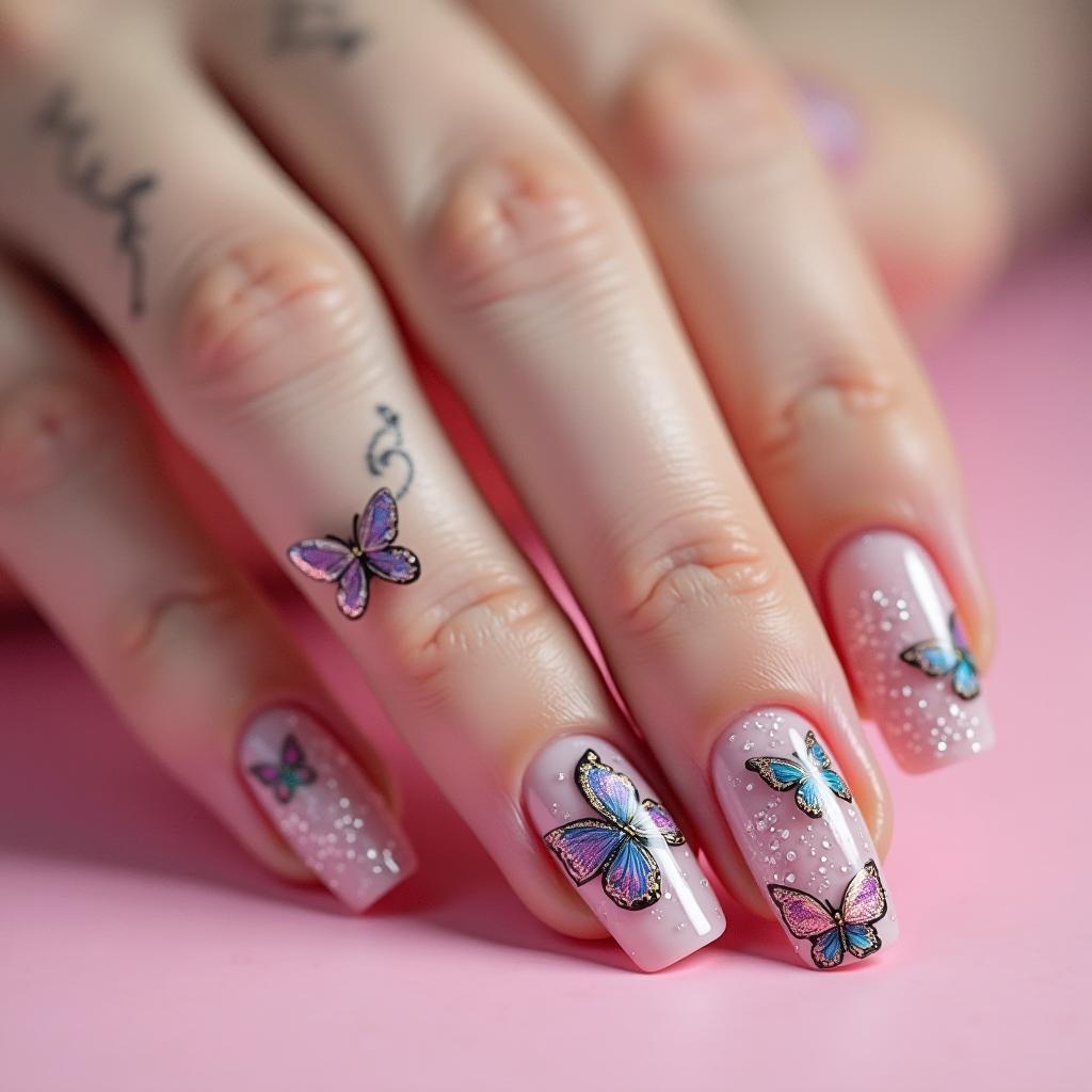 Butterfly Nail Stickers Masterpiece 25