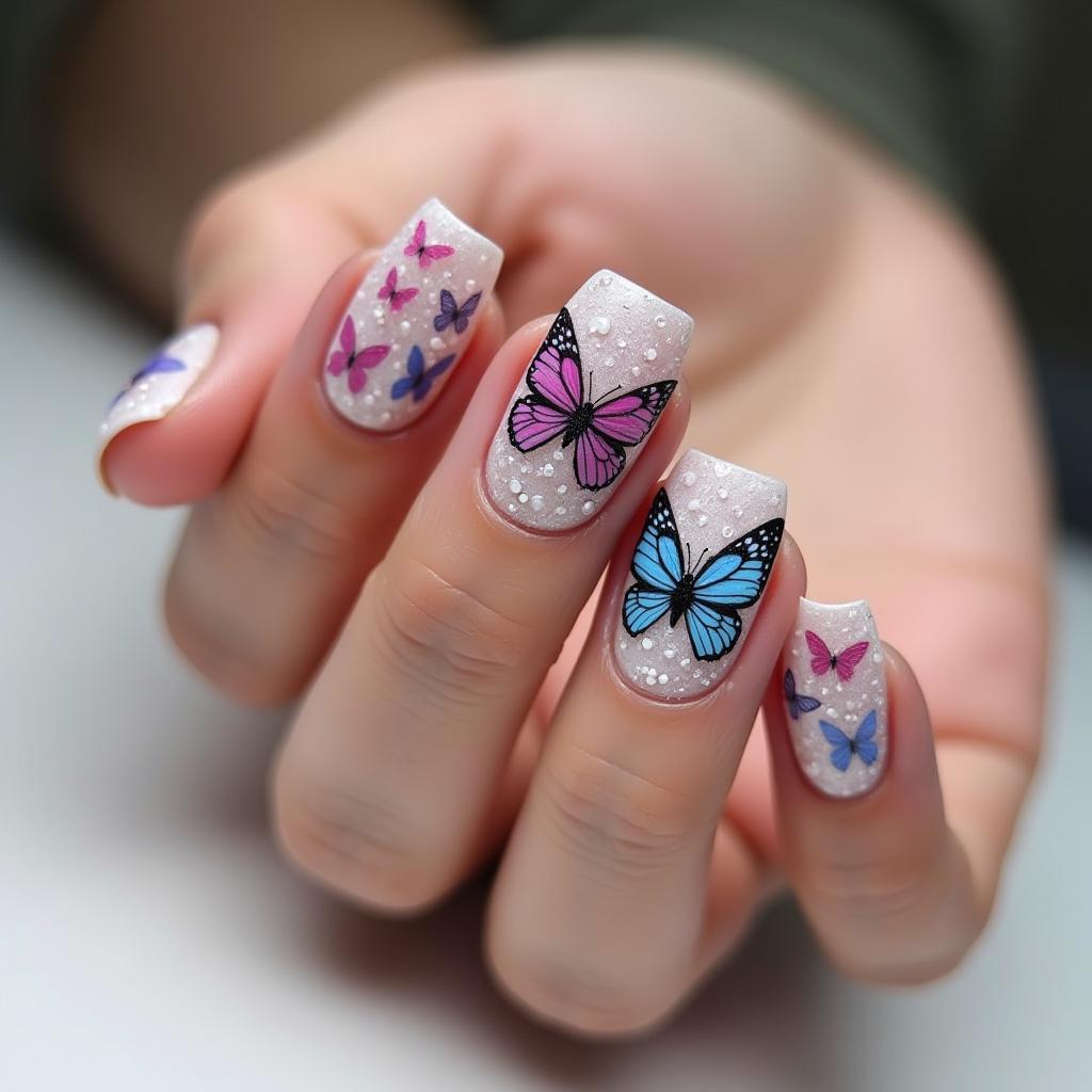 Butterfly Nail Stickers Masterpiece 28