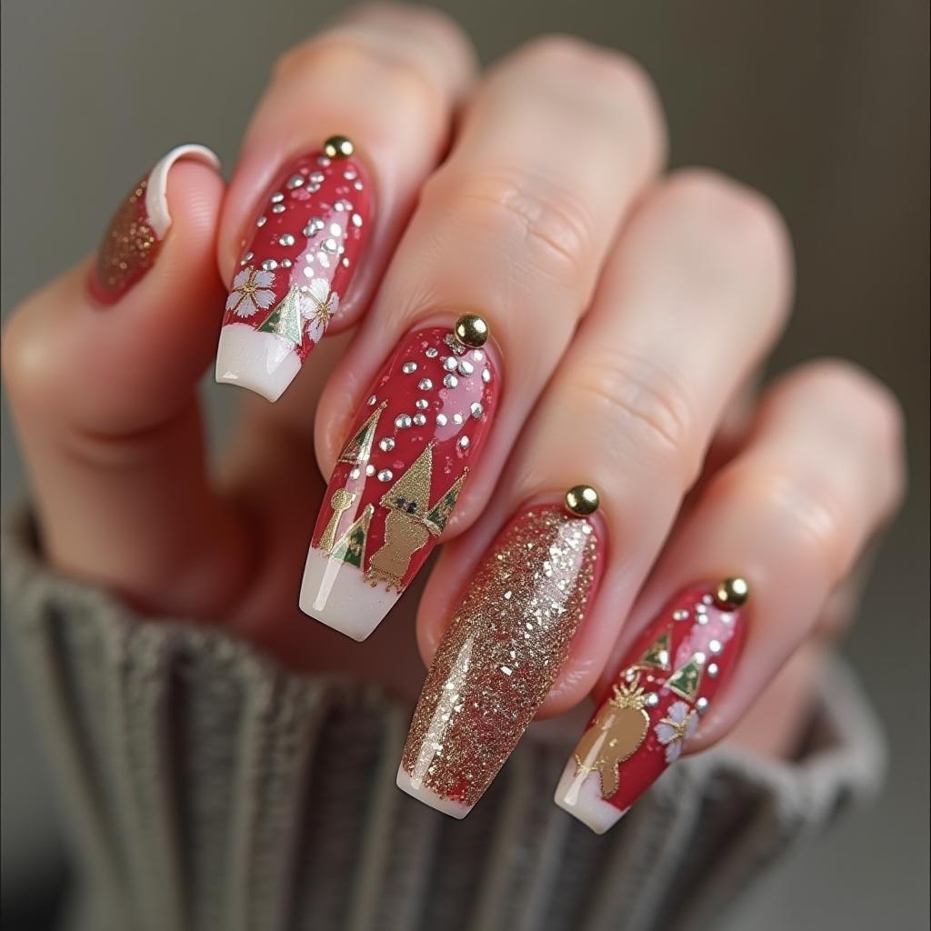 Christmas Gel Nail Designs 16