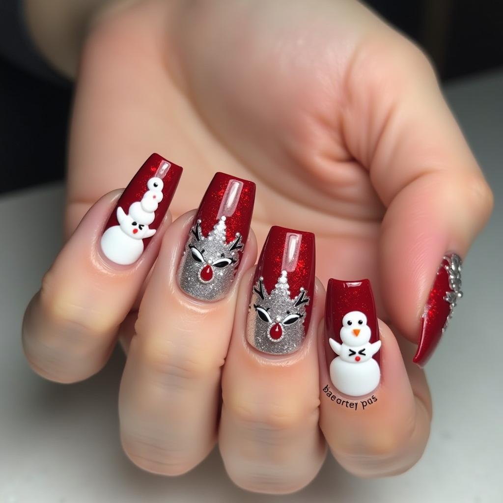 Christmas Gel Nail Designs 2